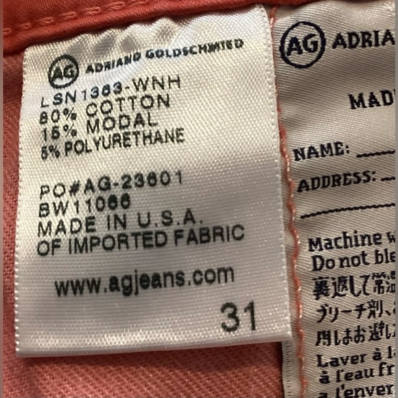 Adriano Goldshmeid cigarette pants, coral size 31 - Picture 14 of 14